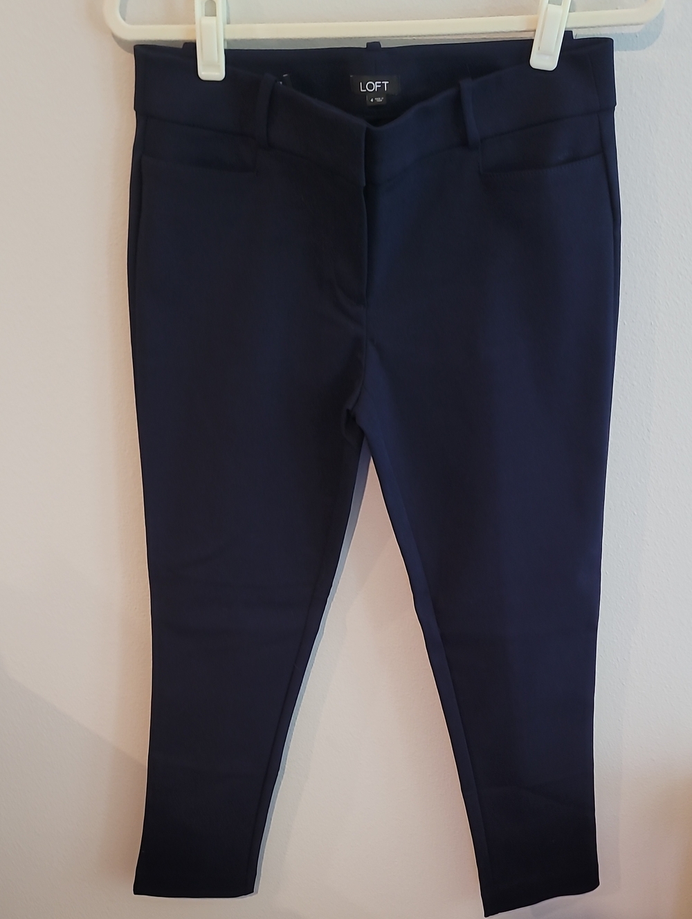 LOFT Dark Navy Cropped Ponte Pants